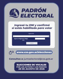 Directorio de la CSS: convocatoria a elecciones y apertura de padrones provisorios