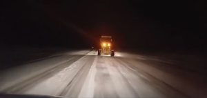Vialidad Provincial realizó tareas de despeje de nieve sobre la Ruta Nacional N° 281