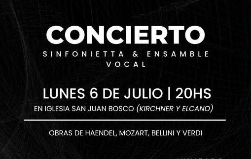 La Escuela de Música "Re Si" presenta un gran concierto de la Sinfonietta y el Ensamble Vocal en Río Gallegos