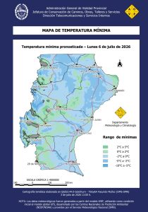 Alerta por niebla, heladas y bajas temperaturas en las rutas de Santa Cruz