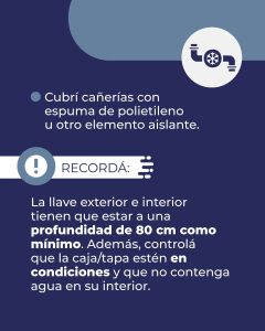 Servicios Públicos brinda recomendaciones para prevenir el congelamiento de cañerías 