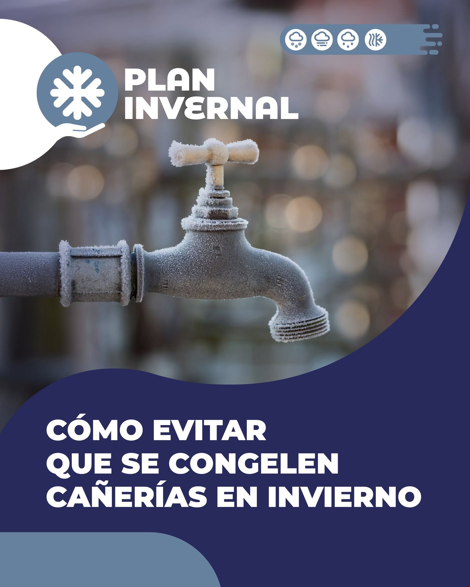Servicios Públicos brinda recomendaciones para prevenir el congelamiento de cañerías