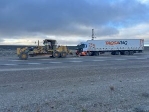 Vialidad Provincial asistió a transportistas en las rutas 281 y 47 por las condiciones climáticas