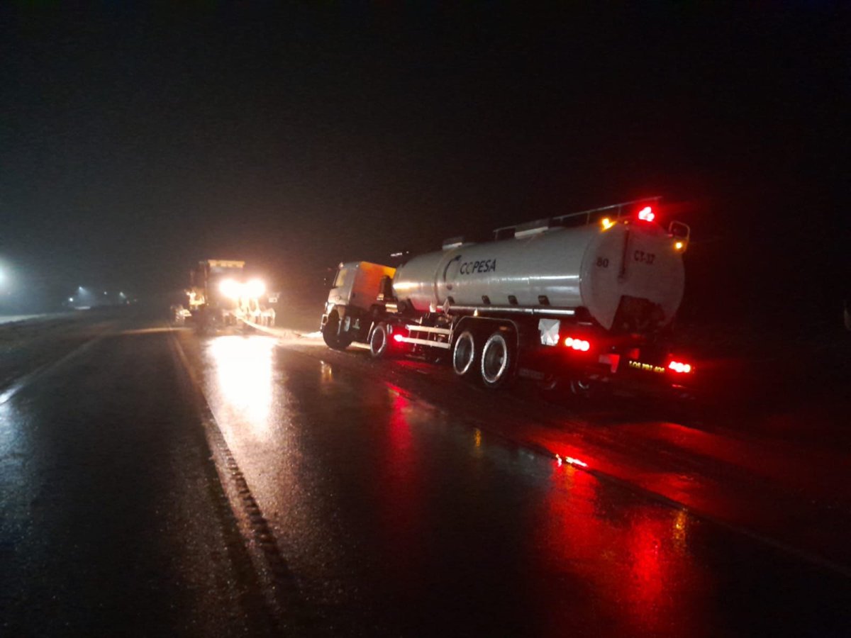 Vialidad Provincial asistió a transportistas en las rutas 281 y 47 por las condiciones climáticas