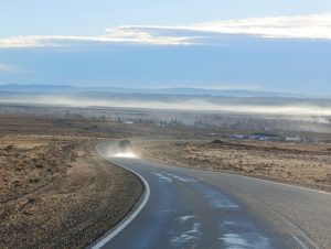 Vialidad Provincial colocó líquido antihielo en la Ruta Nacional 40
