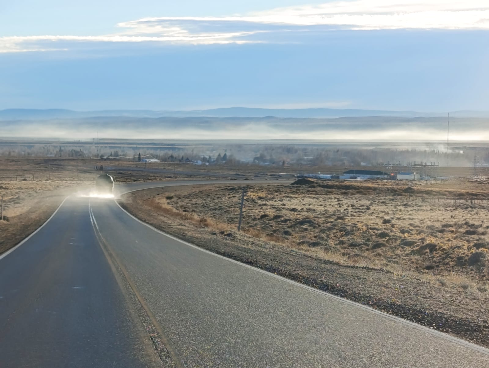 Vialidad Provincial colocó líquido antihielo en la Ruta Nacional 40