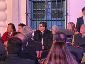 Claudio Vidal participó en la vigilia por el Día de la Independencia junto al presidente Javier Milei 