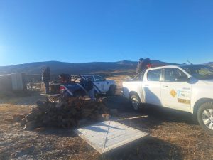 Vialidad Provincial trasladó leña a establecimientos rurales de Gobernador Gregores