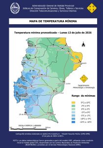 Vialidad Provincial emite un alerta preventiva por nevadas y lluvias intensas