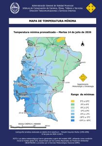 Vialidad Provincial emite un alerta preventiva por nevadas y lluvias intensas