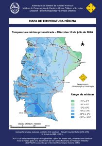 Vialidad Provincial emite un alerta preventiva por nevadas y lluvias intensas