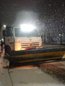 Se realizan tareas de despeje de nieve sobre la Ruta Complementaria Nº 20