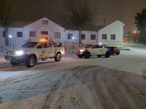Se realizan tareas de despeje de nieve sobre la Ruta Complementaria Nº 20