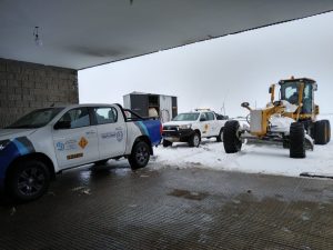 Despeje de nieve sobre la Ruta Nacional N.º 40
