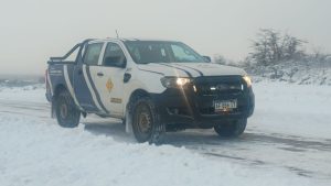 Vialidad Provincial intensifica el despeje de nieve sobre la Ruta Nacional 40 para garantizar la transitabilidad