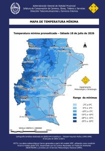 Alerta temprana por precipitaciones, nevadas y marcado descenso de la temperatura en gran parte de Santa Cruz 