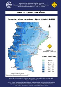Vialidad Provincial alerta por precipitaciones en forma de nieve que afectarán al centro y sur provincial 