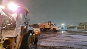Vialidad Provincial realiza tareas de despeje de nieve en las rutas de Santa Cruz 