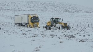 Personal de Vialidad Provincial asistió a un camión despistado sobre la Ruta Provincial Nº 43