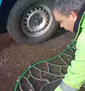 Cómo colocar cadenas para nieve: la Agencia de Seguridad Vial de Santa Cruz lanzó un tutorial