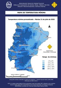 Santa Cruz enfrentará el evento de frío más intenso del año con nevadas abundantes y heladas severas