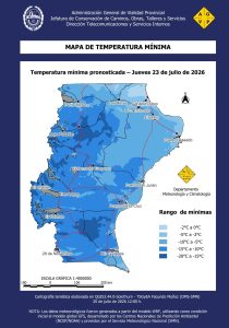 Santa Cruz enfrentará el evento de frío más intenso del año con nevadas abundantes y heladas severas