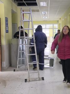 En Las Heras, Iris Rasgido, acompañó el inicio de la renovación integral del sistema de calefacción en la Escuela Industrial N°7 