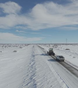 Vialidad Provincial intensifica las tareas de despeje de nieve sobre rutas santacruceñas