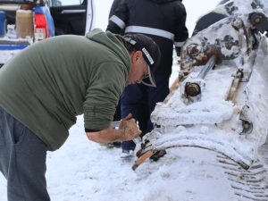 Distrito Vial El Calafate continúa con las tareas de despeje de nieve sobre la Ruta Nacional Nº40