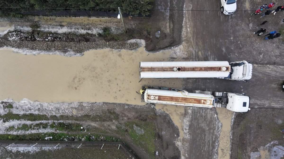 Tras el deshielo, el Gobierno provincial cuestion&oacute; los resultados de una obra de drenaje anunciada por el municipio