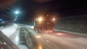 Vialidad Provincial realizó labores de despeje de nieve y distribución de sal