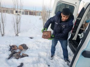 Las Heras: trabajo articulado de los entes provinciales para asistir a la comunidad durante el temporal de nieve