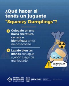 Defensa del Consumidor advierte sobre la comercialización del juguete "Squeezy Dumplings"