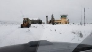 Despeje de nieve sobre Ruta Provincial N° 25 Distrito Gobernador Gregores