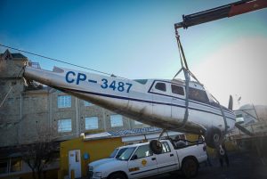 El Consejo Provincial de Educación completó el traslado de la aeronave Cessna a la Escuela Industrial N° 6