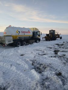 Distrito Vial Río Gallegos auxilió a un camión de abastecimiento sobre la Ruta Provincial Nº 61