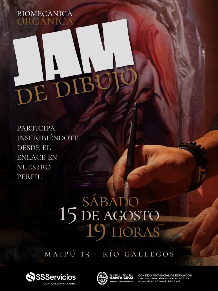 El Museo Minnicelli invita a participar de la "Jam de Dibujo: Biomecánica Orgánica"