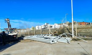 Avanza la iluminación de la Ruta N°12 en los accesos a Caleta Olivia y Cañadón Seco
