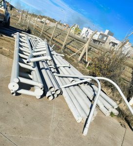 Avanza la iluminación de la Ruta N°12 en los accesos a Caleta Olivia y Cañadón Seco