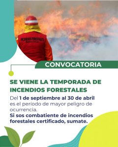 Temporada de mayor peligro de ocurrencia de incendios 