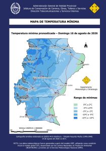 Vialidad Provincial alerta sobre precipitaciones en forma de lluvia y nieve en gran parte de Santa Cruz