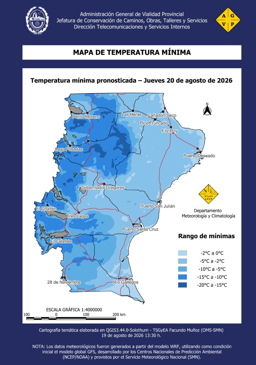 Conocé como estará el clima en Santa Cruz para los próximos días