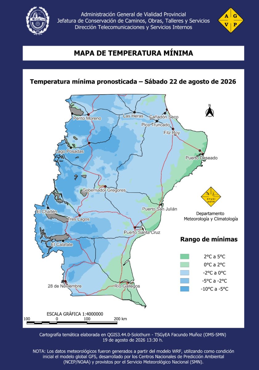 Conocé como estará el clima en Santa Cruz para los próximos días