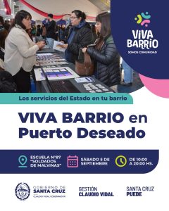 Viva Barrio llega a Puerto Deseado para acercar servicios del Estado a las familias