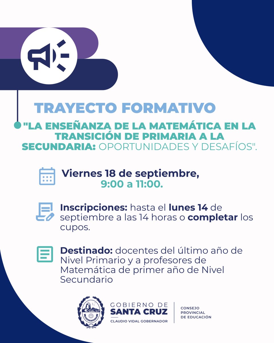 Abren la inscripción al curso de enseñanza de la matemática en la transición de Primaria a Secundaria