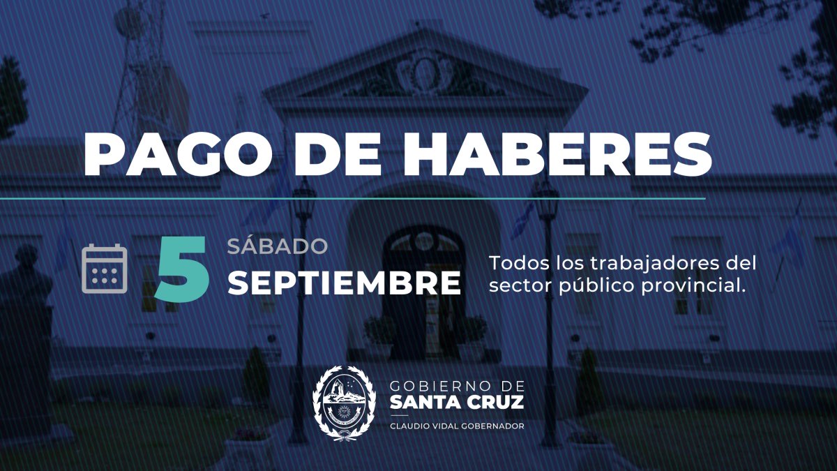 El Gobierno de Santa Cruz anunció la fecha de pago de haberes de agosto