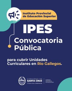 2da convocatoria pública para la cobertura de Horas Cátedra en el IPES