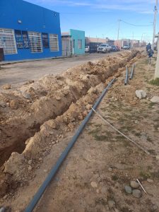 Servicios Públicos continúa con la ampliación de la red de agua potable en Pico Truncado