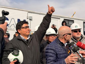 Claudio Vidal: “Tener un equipo de perforación en Santa Cruz es una señal de reactivación, alivio y mejora”