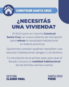 Provincia convoca a vecinos de El Chaltén a inscribirse en el programa "Construir Santa Cruz"